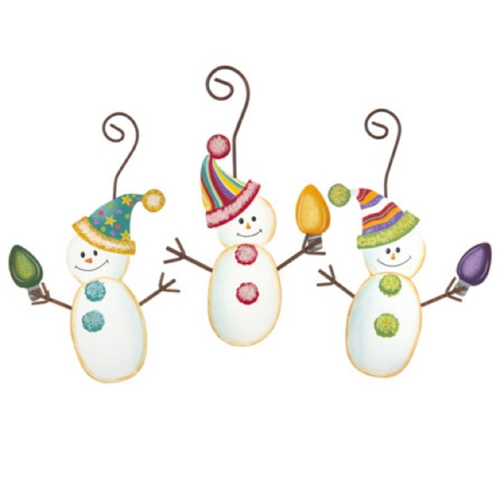 Merry & Bright Snowmen Ornaments by The Round Top Collection